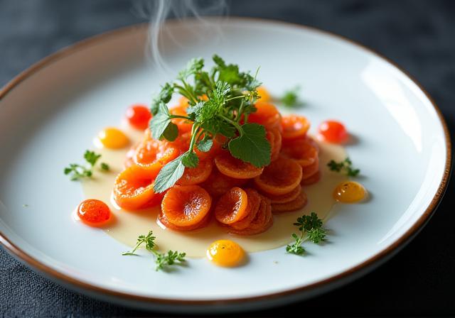 美しく盛り付けられた完成後の料理